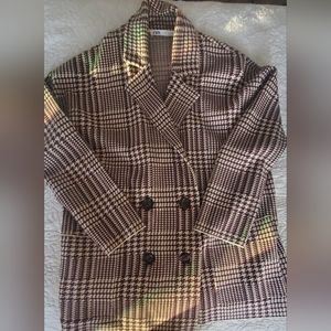 Zara Oversized Houndsooth Blazer